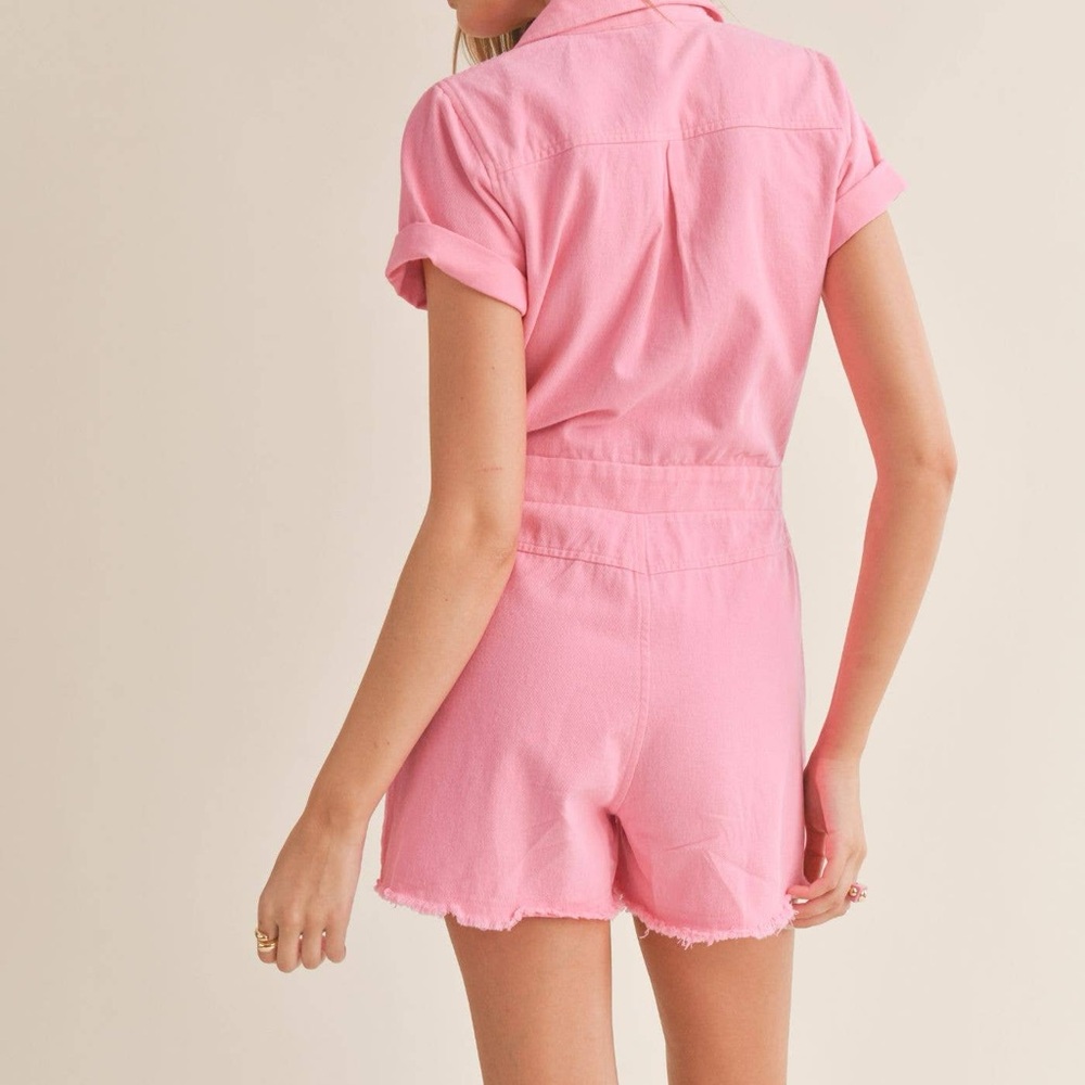 Sadie & Sage Vibrant Pink Romper - Picture 4 of 10